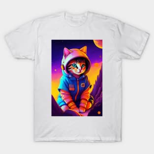 Funny cute cat  graphic design artwork T-Shirt